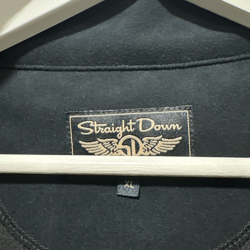 Straight Down Major 1/4 Zip Long Sleeve Fleece Size XL Embroidered The Legend - Picture 3 of 9